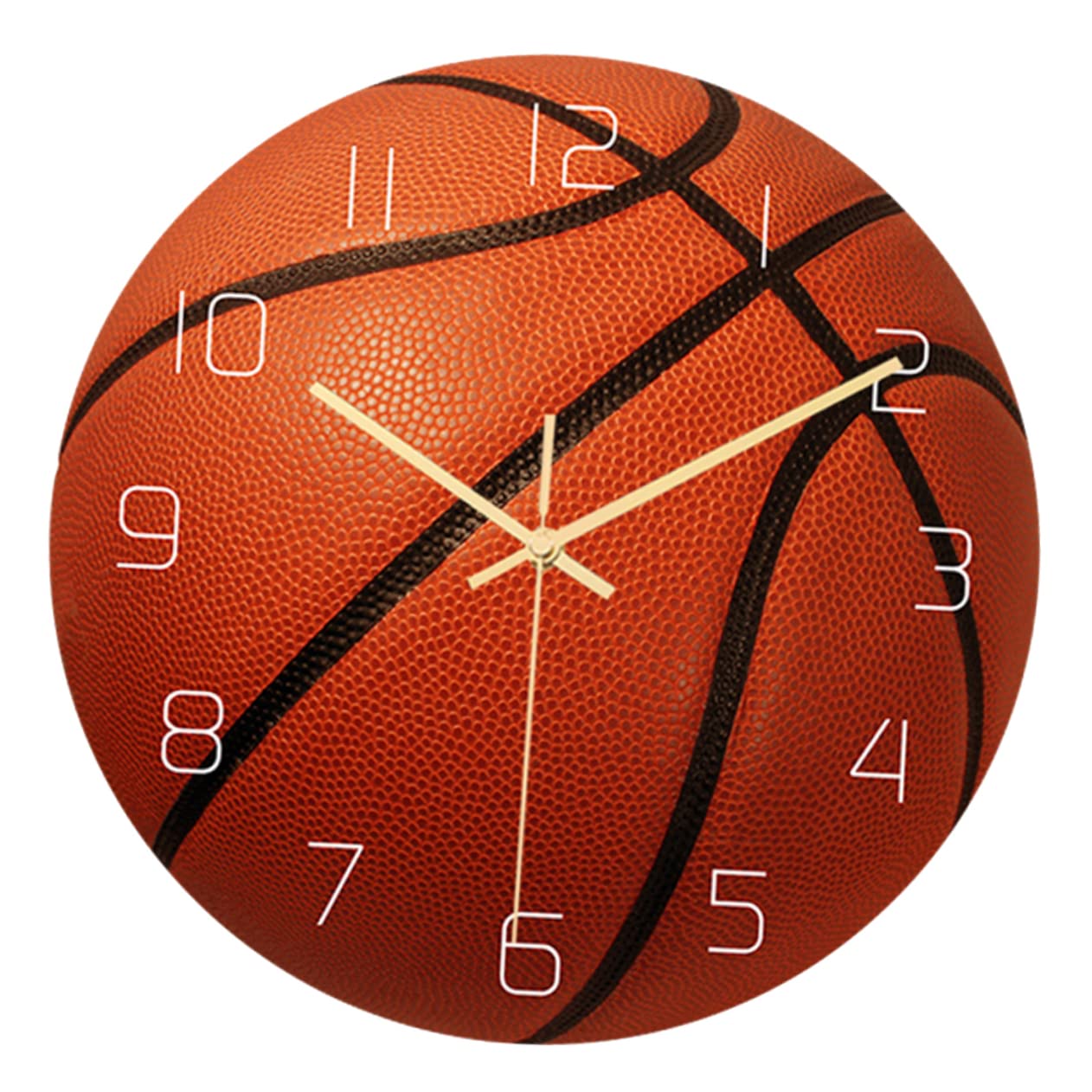 Artibetter Vintage Ball-Design Wanduhr - Retro Basketball-Dekor für Kinderzimmer - HeimKunst Stille 3D FußballUhrwerk