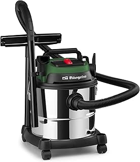 Orbegozo APS 1400. Aspiradora para Sólido y Líquido 1400W, Succión 16 kPa, Depósito Metálico 20L, Doble Filtrado Bolsa y HEPA, Función Soplador, Radio de Acción 6,5 m, Manguera Flexible