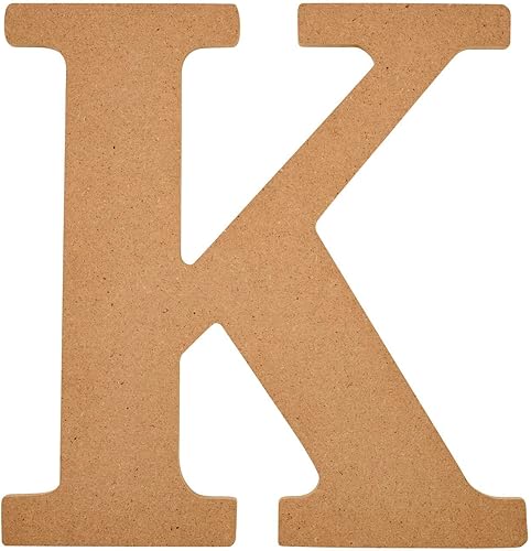 Miniatura 49 de Plaid Letra de madera sin acabar, 20,3 cm de superficie de madera perfecta para proyectos de bricolaje, manualidades y artes, 63594