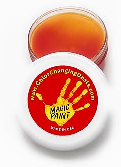 Universal Color Changing Paint Activated by Body Heat Thermochromic Fabric Paint Temperature Reactive Secret Message Magic Paint Red to Yellow