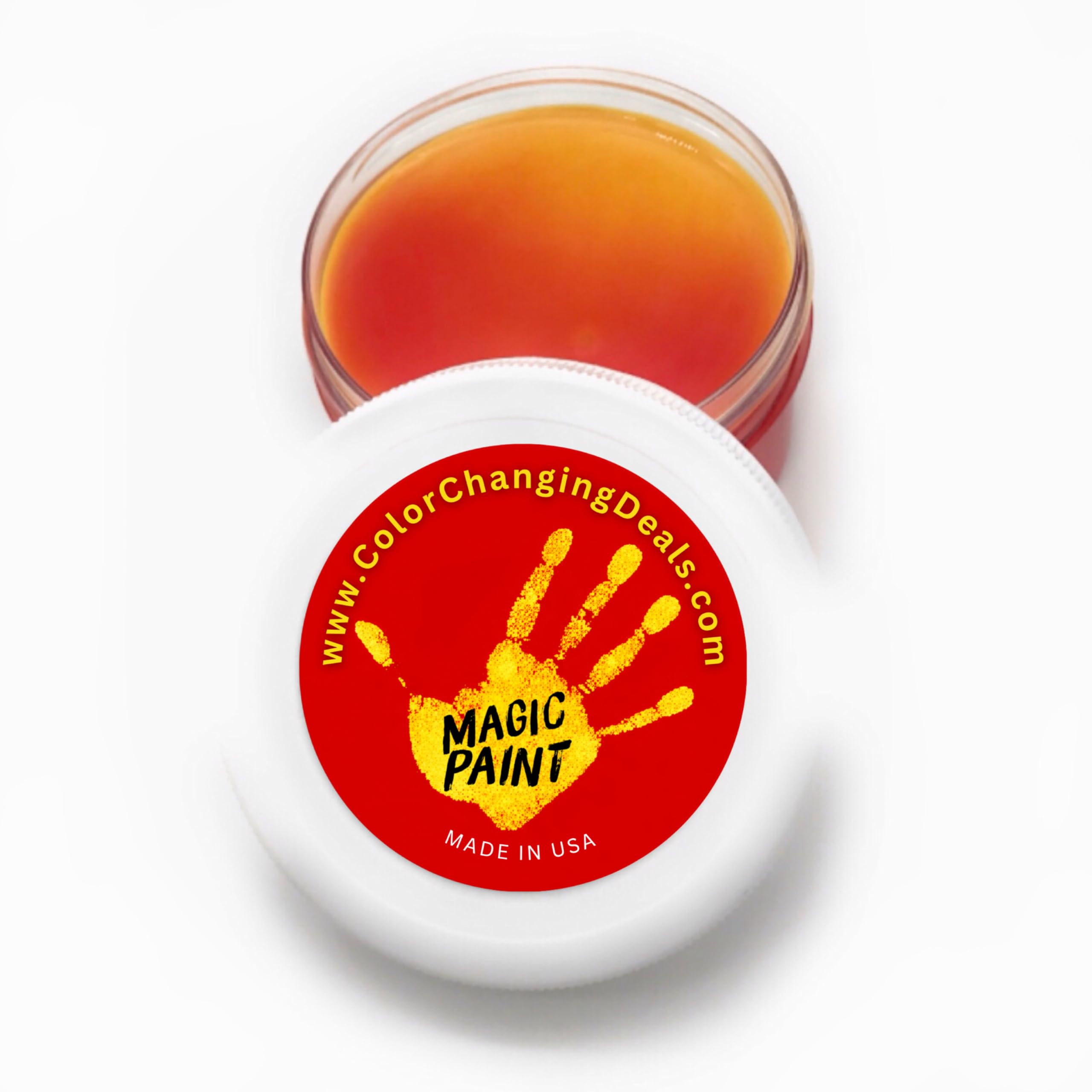 Universal Color Changing Paint Activated by Body Heat Thermochromic Fabric Paint Temperature Reactive Secret Message Magic Paint Red to Yellow