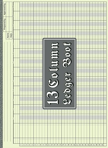 13 Column Ledger Book: 13 Column Accounting Ledger Book for Small Business, Personal Finance and Bookkeeping - 11.69”x8.5” Horizontal Layout - 110 Pages ( Analysis Log )