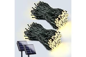 2-Pack 200 LED Solar String Lights for Outdoor