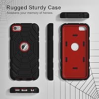 Vista 5 de Grifobes Funda para iPod Touch 7ª generación, iPod Touch 6ª/5ª generación, 3 en 1, resistente a prueba de golpes, funda protectora resistente