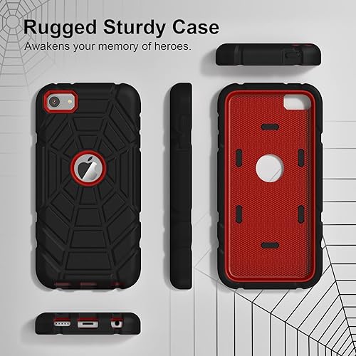 Miniatura 5 de Grifobes Funda para iPod Touch 7 generación, iPod Touch 65 generación, 3 en 1, resistente a prueba de golpes, funda protectora resistente para iPod