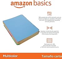 Vista 2 de Carpetas de archivos Yaxa Basics con pestañas para archivado, AMZ401, resistentes, tamaño carta, colores surtidos (paquete de 100)