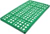 Rabbit Cage Floor Panel 28.5X48.8Cm Green Pet Cage Mat with Round Hole Drain Pad for Rabbit Feet and Urine, Suitable for Small Animal Habitat Bedding and Feeding Area