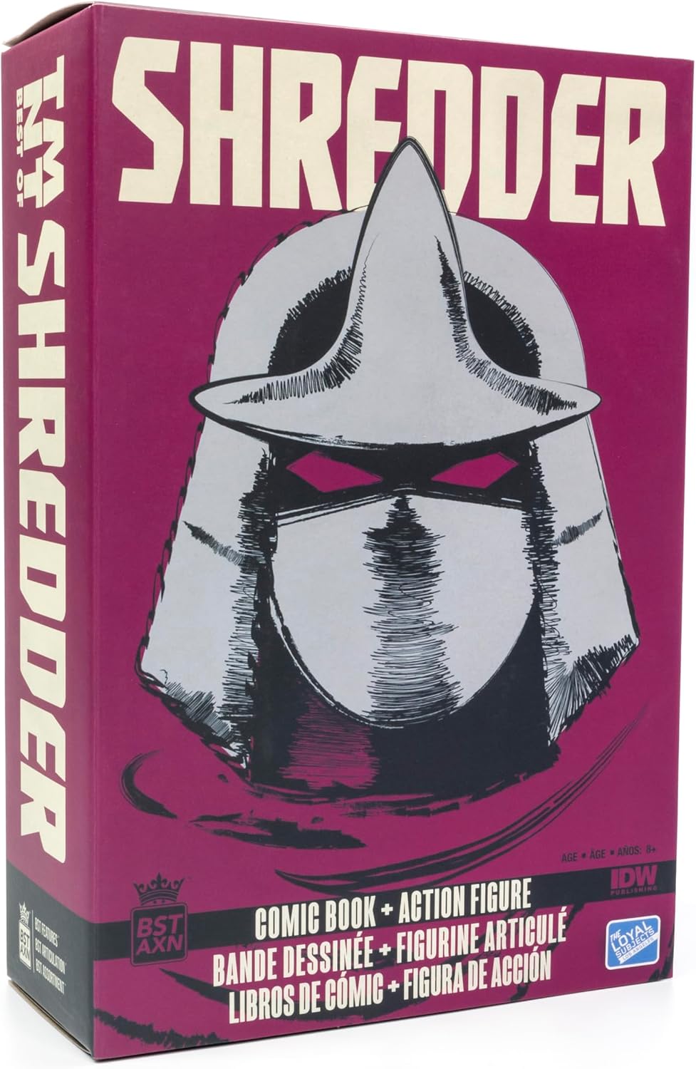 The Loyal Subjects Teenage Mutant Ninja Turtles BST AXN Super Shredder 8-Inch XL Action Figure with IDW 100-Page #1 Best of Shredder Comic