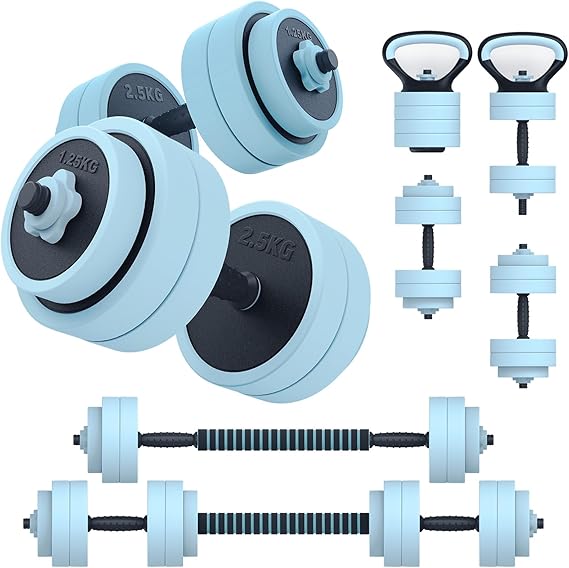 PASYOU Adjustable Dumbbell Set, 4 in1 Workout Weights Dumbbells Set for Home Gym Used as Barbell, Kettlebells, Push up Stand, Weights Set for Men Women Exercise Fitness Equipment