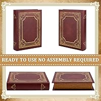 Vista 5 de Caja de Libros Decorativa, Caja de Libros de Almacenamiento Vintage Cajas de Libros Falsos, Cajas de Almacenamiento en Forma de Libros Cajas