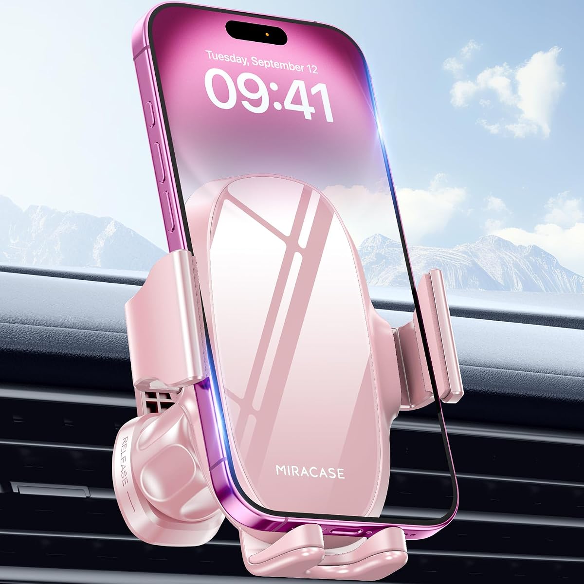 Upgraded-2nd Generation Universal Phone Holders for Your Car, Hands Free Air Vent Car Phone Holder Mount Compatible with iPhone 16/15/14/13/12/11 Series and All Phones