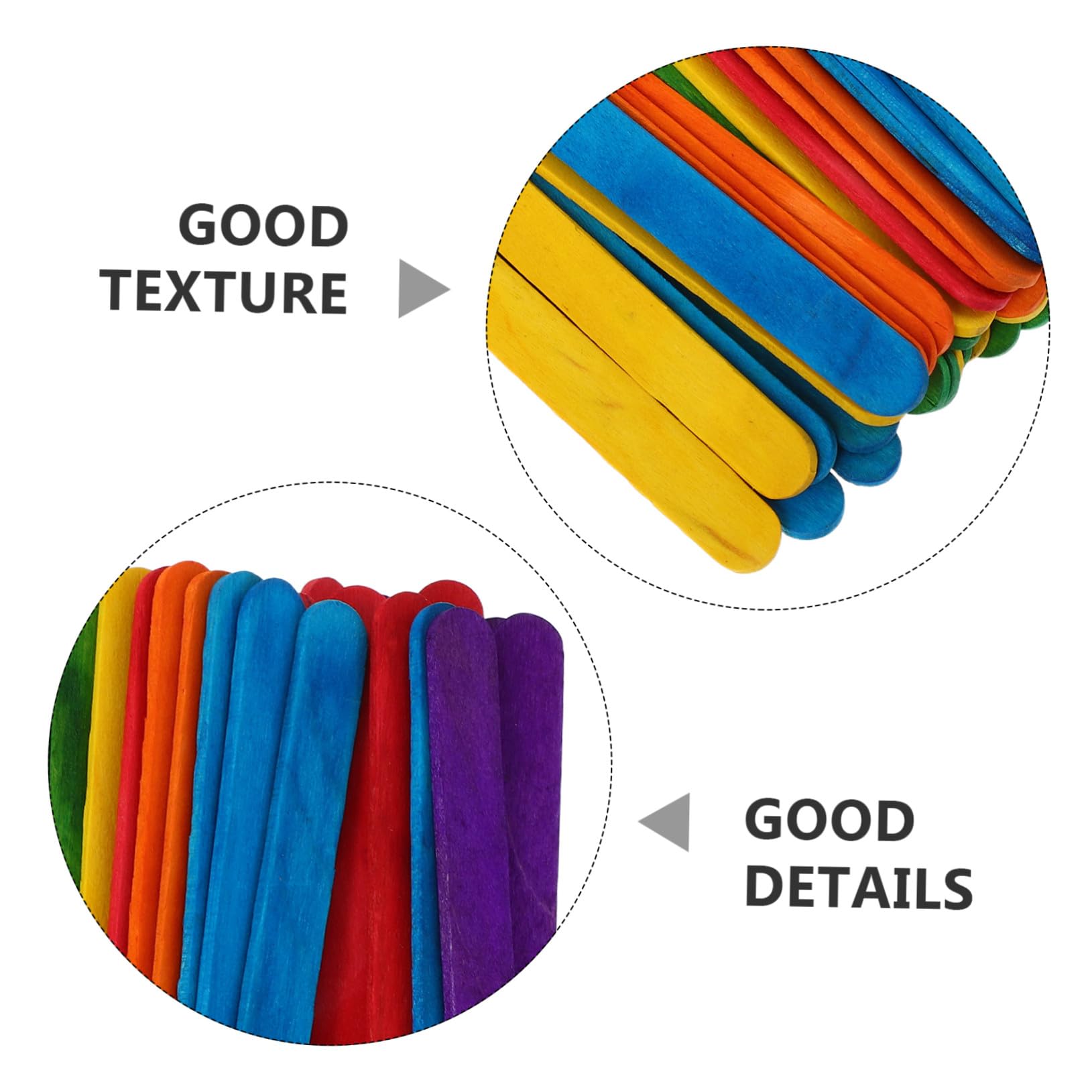 SEWACC 500 Palitos de Helado de Madera de Colores para Manualidades Infantiles y Proyectos Creativos