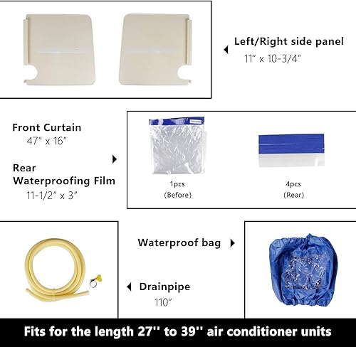 Miniatura 5 de BJADE'S Kit de bolsa de limpieza de aire acondicionado mini dividido, con manguera de drenaje y placas de soporte de dos lados, bolsa limpia de