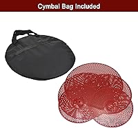 Vista 5 de MECCANIXITY Juego de platillos silenciosos de 14 pulgadas, 16 pulgadas, 18 pulgadas, 20 pulgadas, platillos de práctica de bajo volumen con bolsa