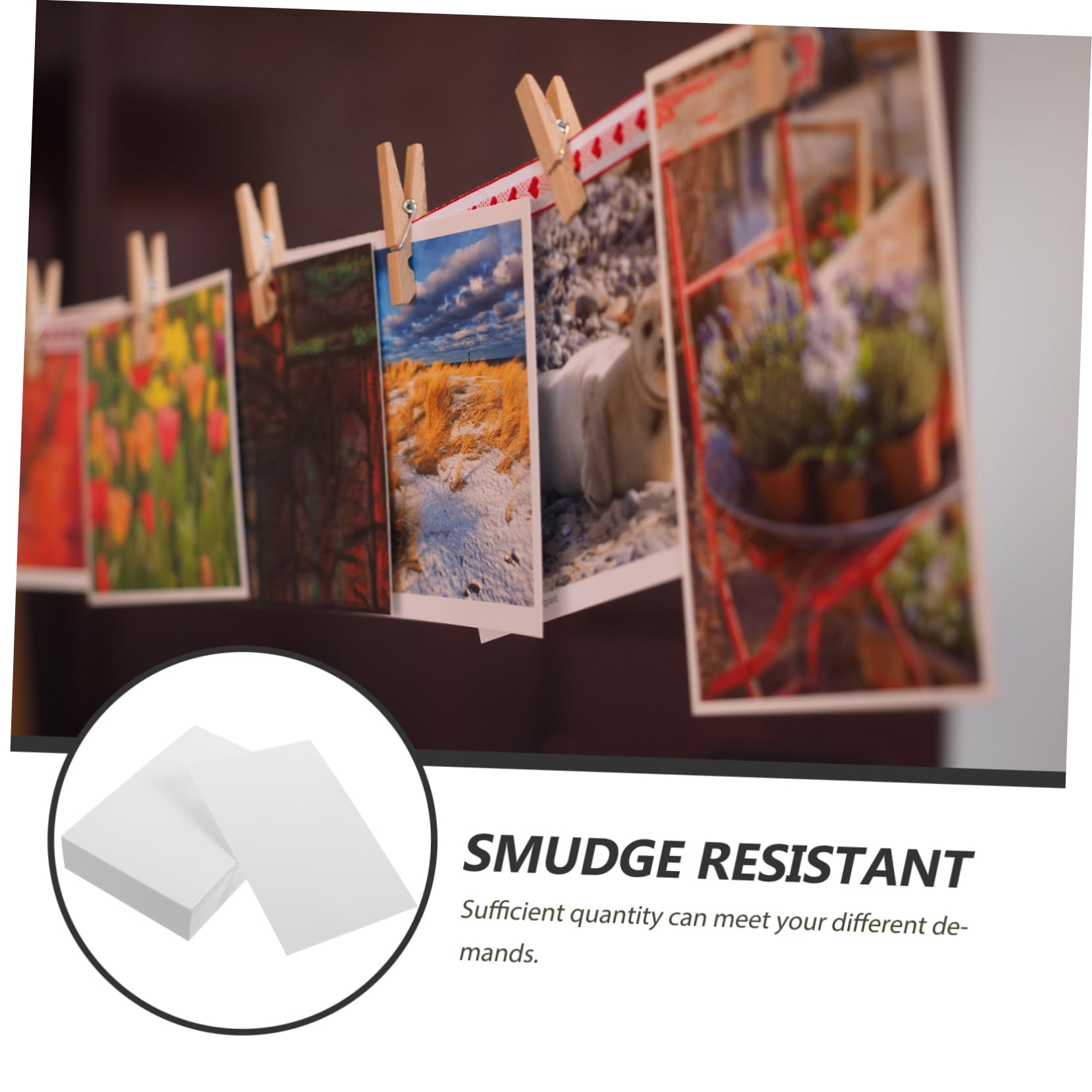 HOMSFOU 4 Sätze Fotopapier Druckerpapier Glossy Paper Schnell Trocknend Ad Blie Fotodruck Glänzendes Foto Bilder Kettenradpapier Druckpapiere Broschürenpapier Weiß 100 Blätter * 4