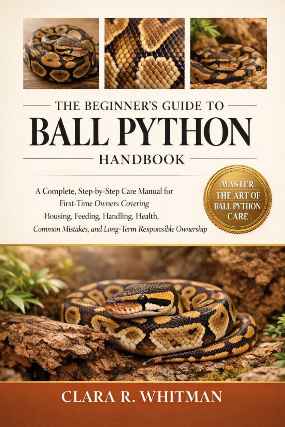 THE BEGINNER’S GUIDE TO BALL PYTHON: A Complete, Step-by-Step Care Manual for First-Time Owners Covering Housing, Feeding, Handling, Health, Common Mistakes, and Long-Term Responsible Ownership