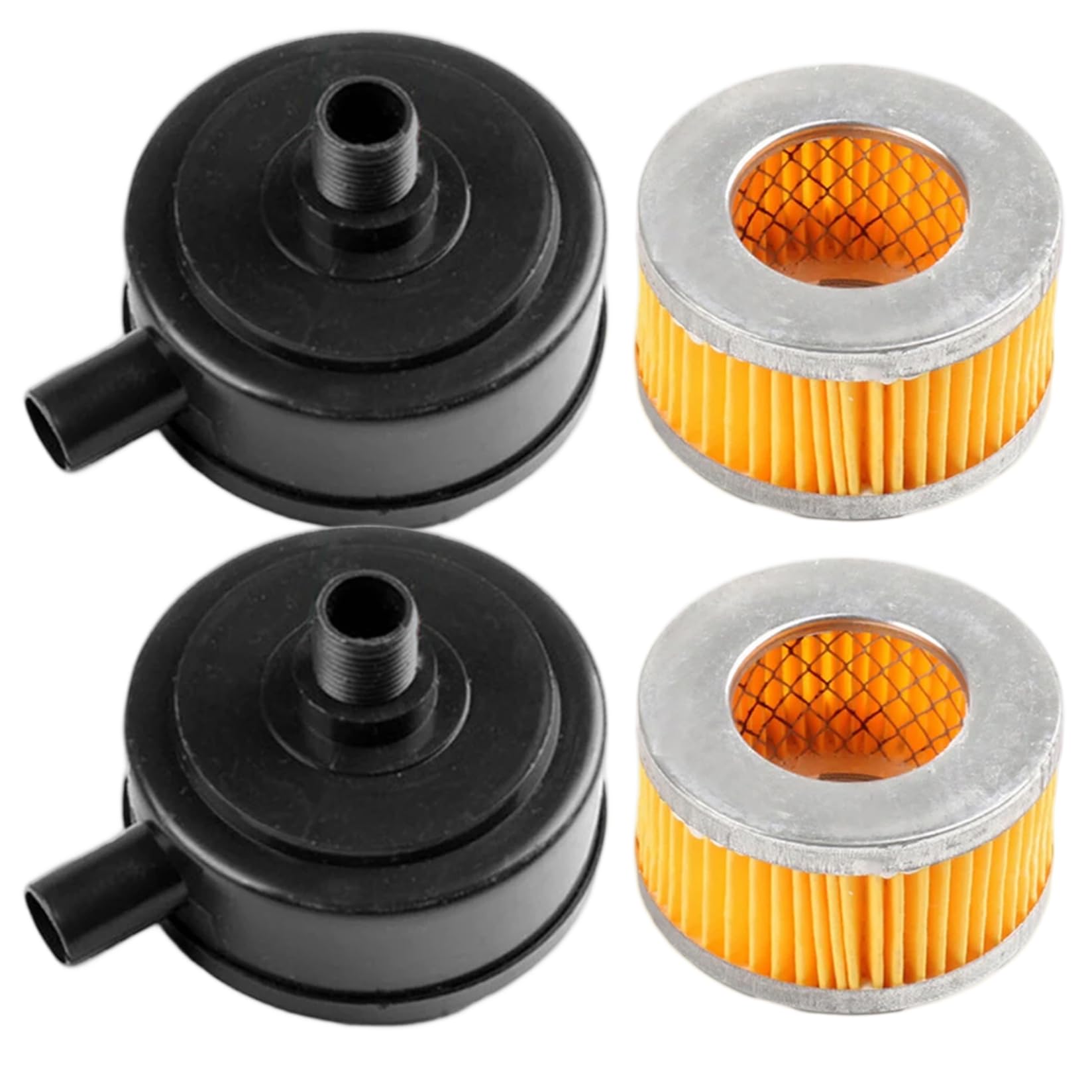Vistnale 2Pcs Air Compressor Muffler| Air Compressor Filter, 20Mm Thread Silencer Intake Filter With Plastic Cover