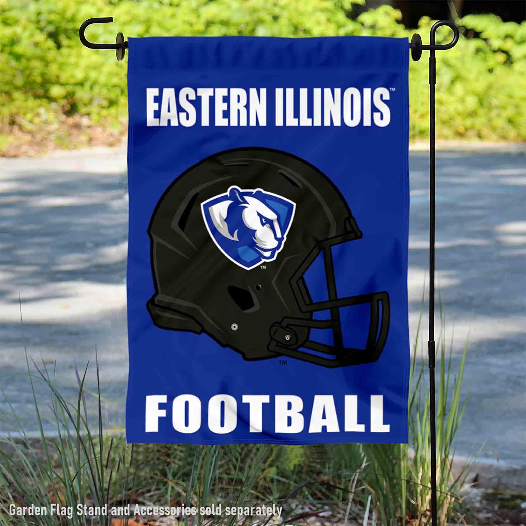 Eastern Illinois Panthers Football Helmet Garden Yard Flag : Sports & Outdoors