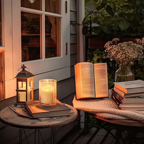 Miniatura 7 de IMAGE Velas votivas sin llama, paquete de 12 velas 3D parpadeantes de 1.5 x 2 pulgadas, funciona con pilas, más de 250 horas de duración con