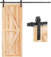 Vista 12 de EaseLife Kit de riel de herrajes para puerta corrediza de granero de 6.6 pies, polea en J básica, se desliza suavemente y silenciosamente, fácil