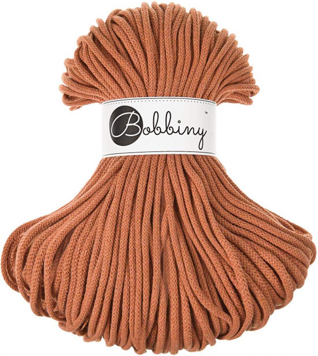 Bobbiny Premium 5mm Braided Macrame Cord (Terracotta) 100m, 100 Meters