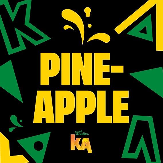 KA Caribbean Pineapple Fizzy Drinks - Traditional & Authentic Caribbean Jamaican Style Sparkling Drink - Soft Drinks Multipack - Caribbean Pineapple Soda Drinks Bulk Pack - 24 x 330ml Cans
