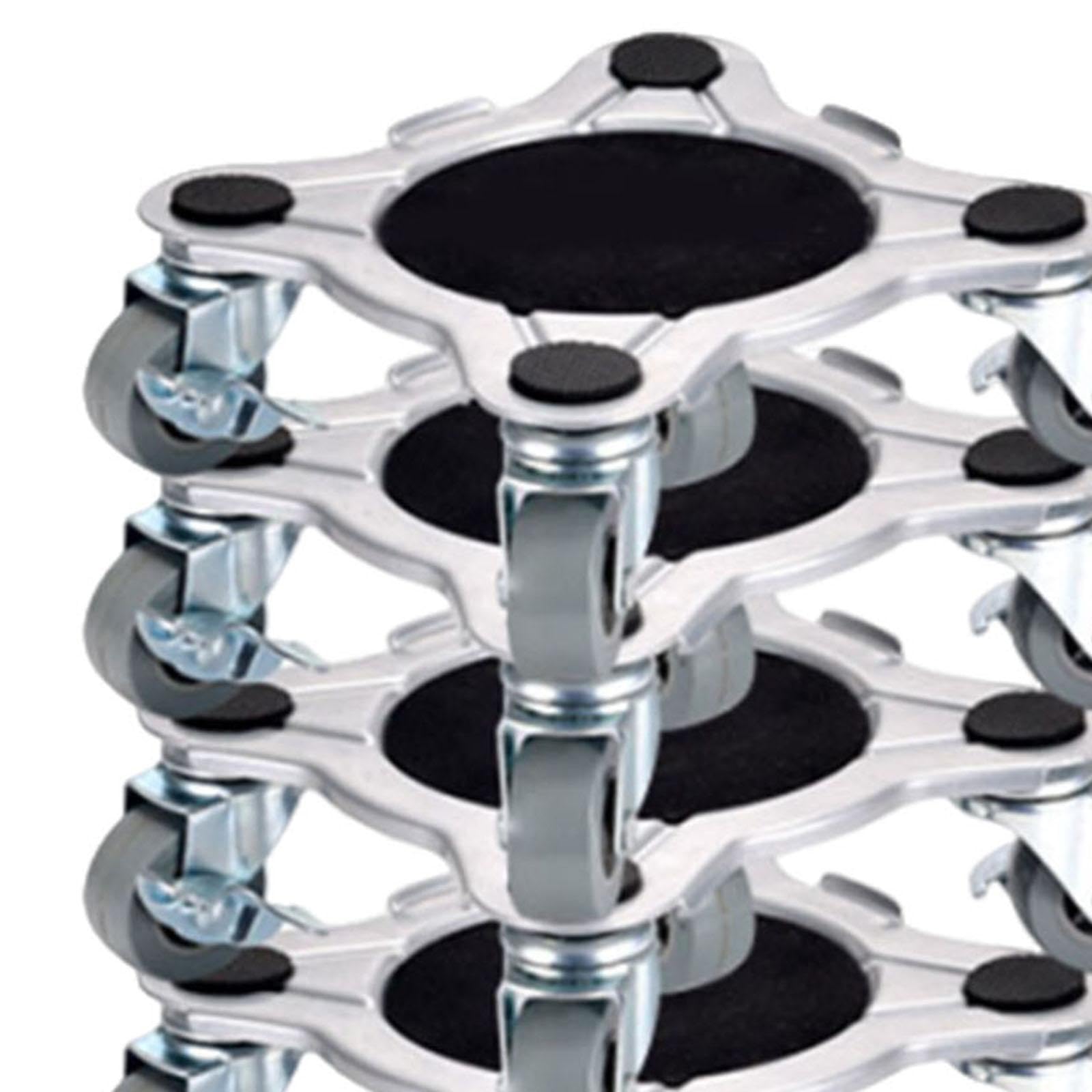 9 Stück Möbelheber Möbelroller Möbeltransporter Möbelgleiter Aus Robustem Kohlenstoffstahl mit 360 Grad Drehbaren Rollen Und Samtigen Anti Rutsch Pads, 16 cm x 5.5 cm