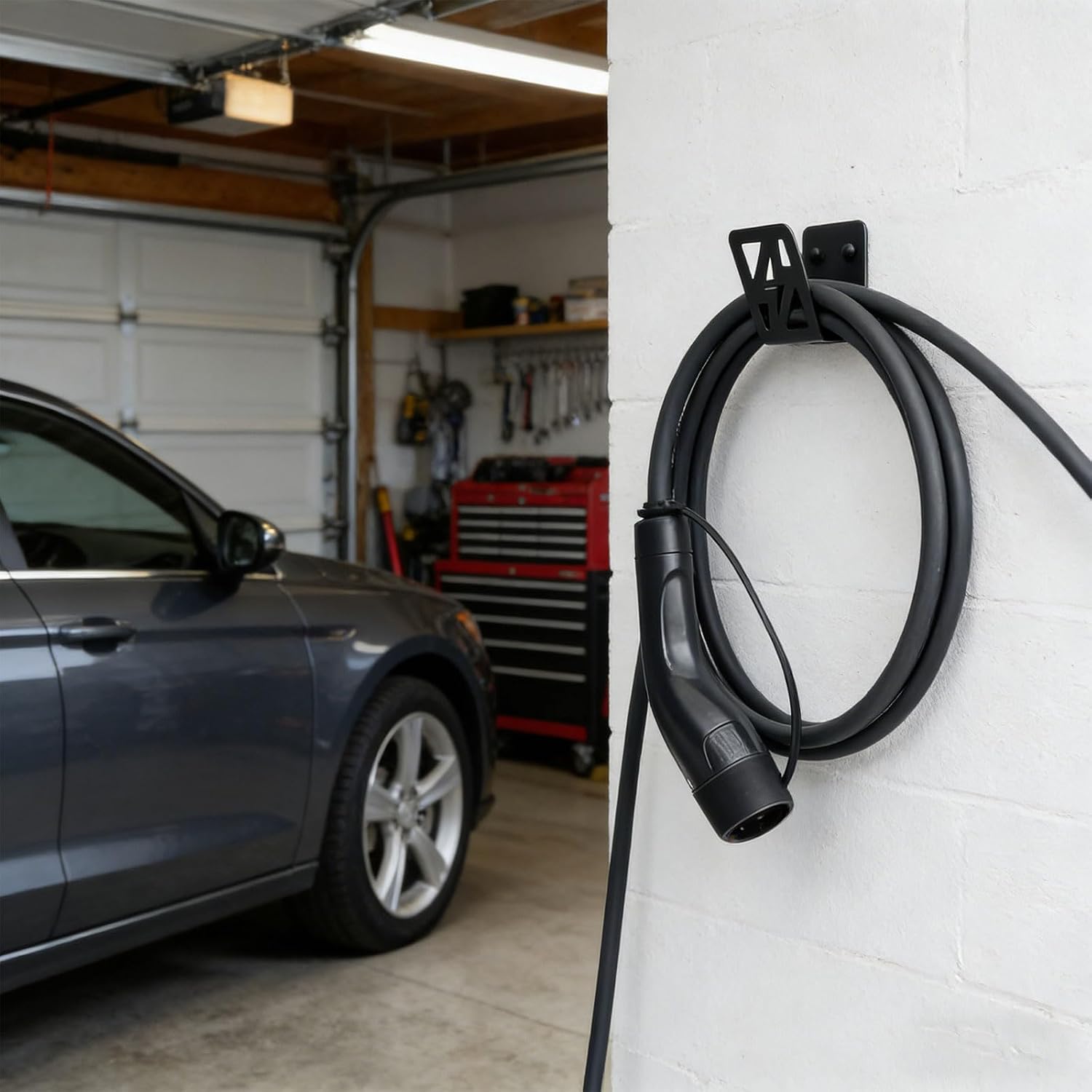 Permanent Iron Wall Mount Bracket for Electric Car Device Wire Organization Stopping Confusions and Oxidation in Outdoor Conditions Componentized