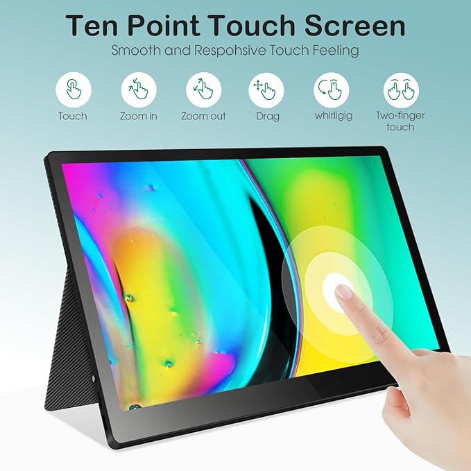 Monitor Portátil Táctil 15.6 Pulgadas FHD IPS miniatura 2