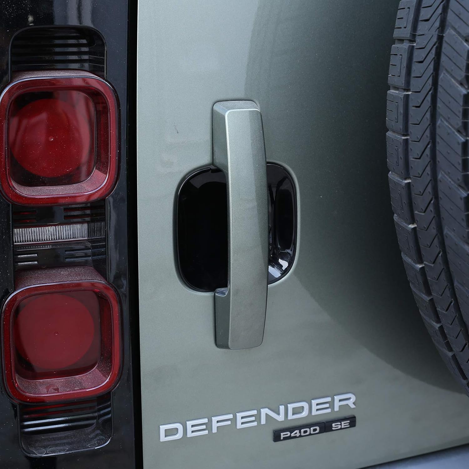 5pcs ABS Car Exterior Door Handle Bowl Cover Trim for Land Rover Defender 110 2020 Car Accessories (Bright Black)