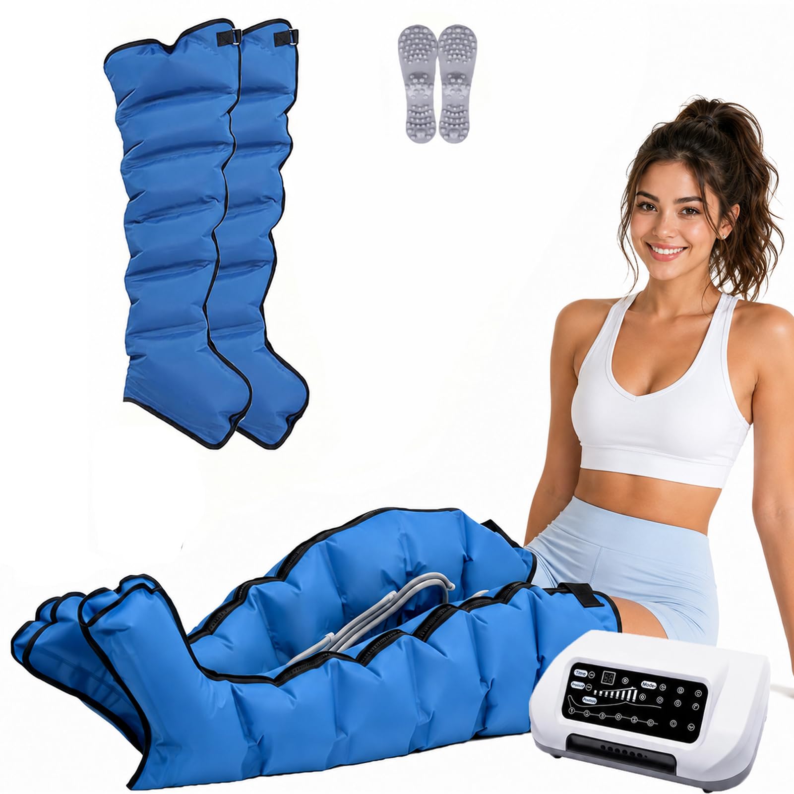 LYJIANGXIN Full Body Lymphatic Drainage Massager and L/XL Pain Relief 6-Cavity Lymphatic Drainage Air Compression Massager Relieves Muscle Pain and Fatigue Pressotherapy Boots