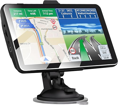 Vehículo de navegación GPS para automóvil Navegación GPS para camiones 2024 Mapas de 7 pulgadas Pantalla táctil Camión Voz Navegación GPS