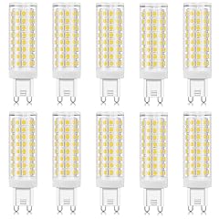 RYTM 10-Pack LED Bulbs G9 Bi-Pin Base 8W-750LM 80W Halogen Equivalent 360 Beam Angle No-Flicker Dimmable T4 Light