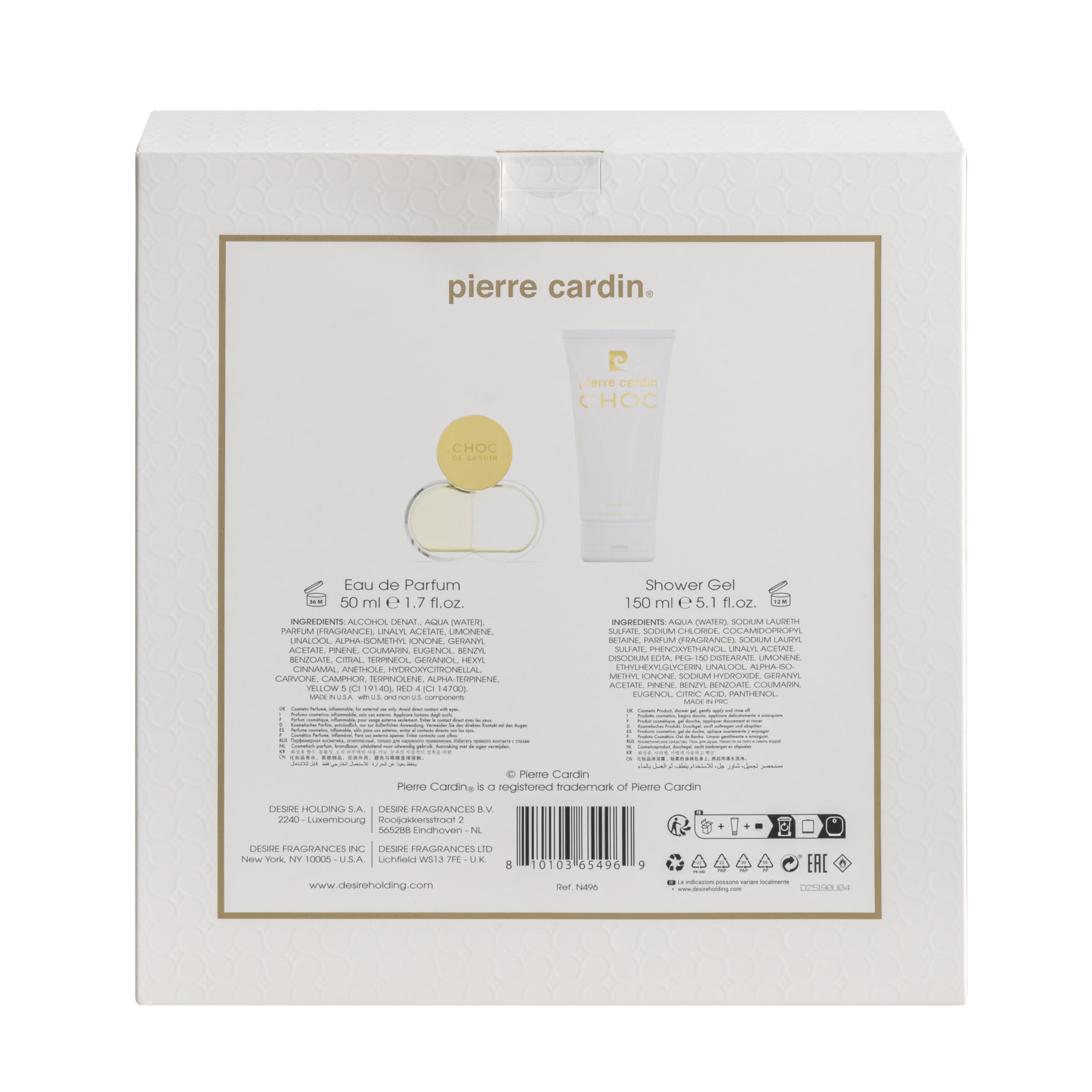 Coffret parfum Pierre Cardin - Choc - Eau de parfum et gel douche