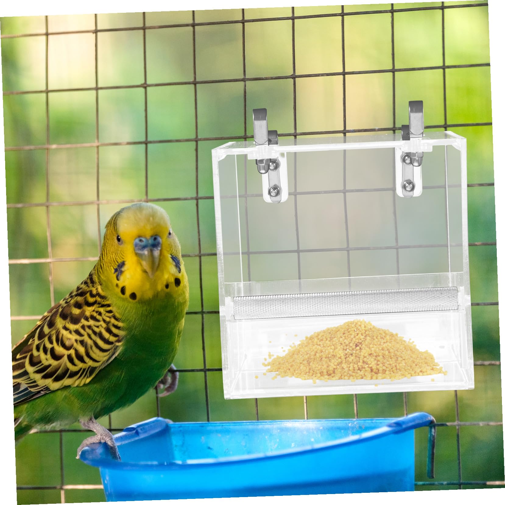 Mangeoire Automatique pour Oiseaux et Abreuvoir Creative Birds Convient aux Perroquets et Petits Oiseaux Facile à Installer et Nettoyer
