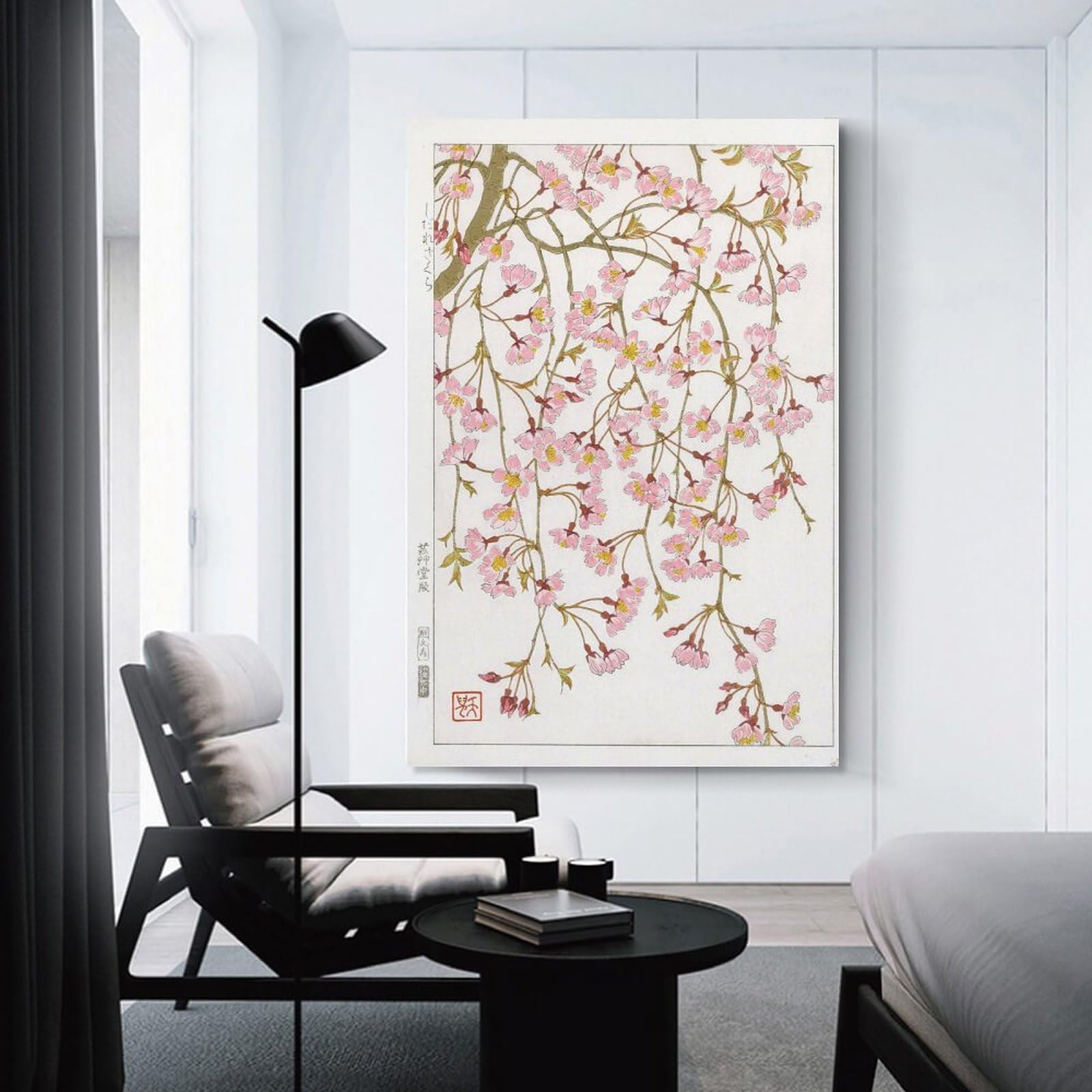 『しだれざくら』葛原輝　芸艸堂版　木版画　花版画 しだれざくら』葛原輝 芸艸堂版 木版画 花版画 - メルカリ