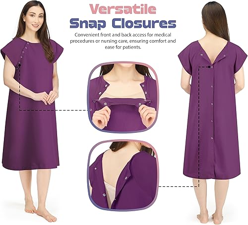 Miniatura 45 de NY Threads Women's Hospital Gown Soft and Stylish Patient Gown