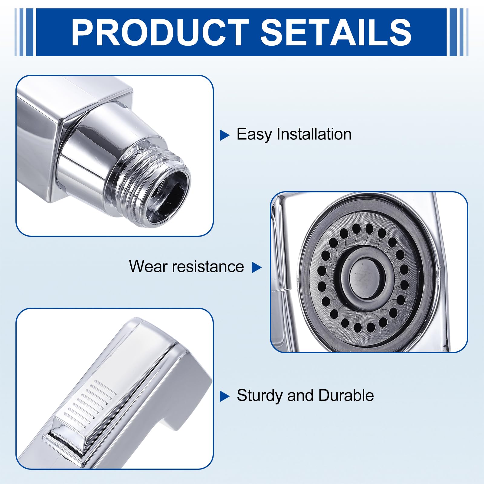 uxcell Bidet Sprayer Pressurized Handheld Bidet Sprayer for Toilet Jet Spray Bidet Attachment Bidet Toilet Sprayer Head for — view 3