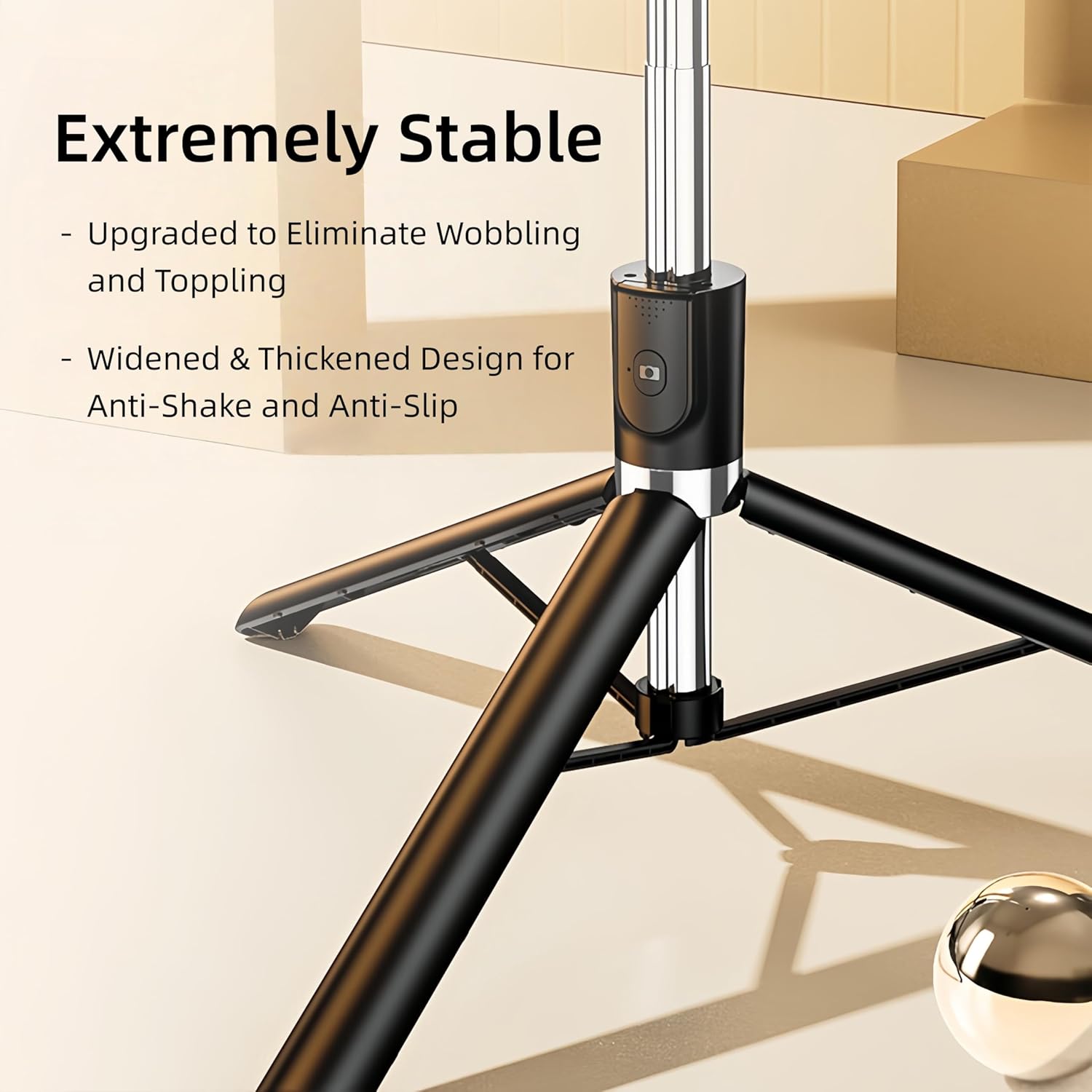 Selfie Stick Tripod 1.7M, Extendable Selfie Pole with Removable Fill Light & Bluetooth Remote, 3 Modes 360° Rotation, Compact Tripod Stand for Selfie/Live Stream/Vlog/Travel, Black - Image 5