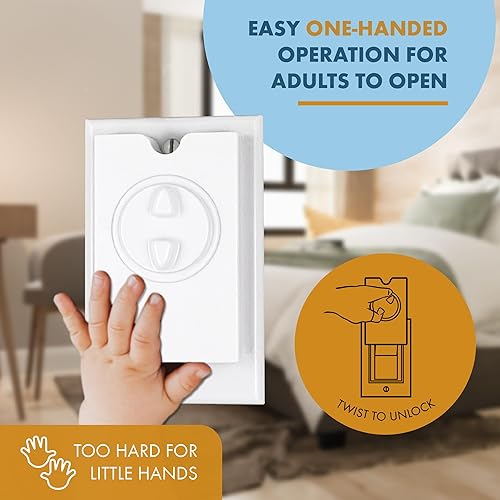 Miniatura 3 de HomeStar - Protector de interruptor de luz de seguridad  Estilo basculante único  Placa de interruptor de luz a prueba de niños  Protección del