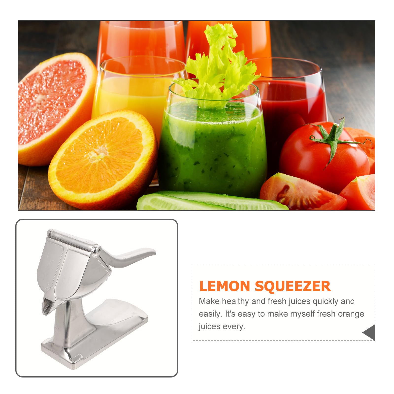 Exprimidor Fácil de Manual de Aleación Aluminio de Frutas Almacenamiento Diseño Estable y Conveniente Práctico para Uso Doméstico