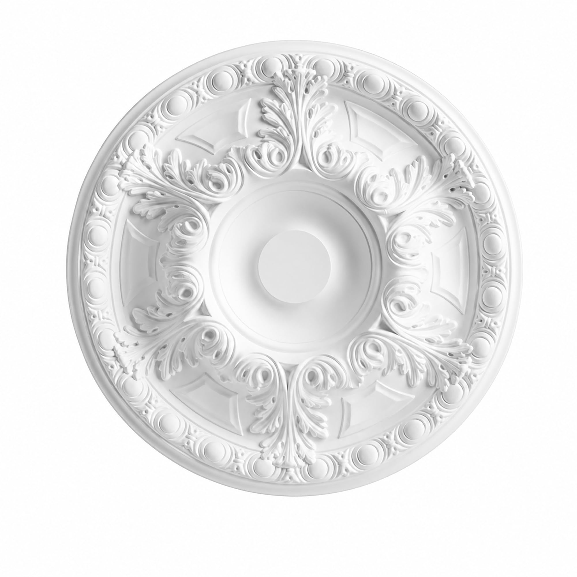 Rosone Decorativo per Soffitto,Piastra Rotonda per Ventilatore A Soffitto,Rosoni in Polistirolo Decorativi,Medaglione per plafoniera,Leggero e Facile da Applicare,per Soffitto e Pareti