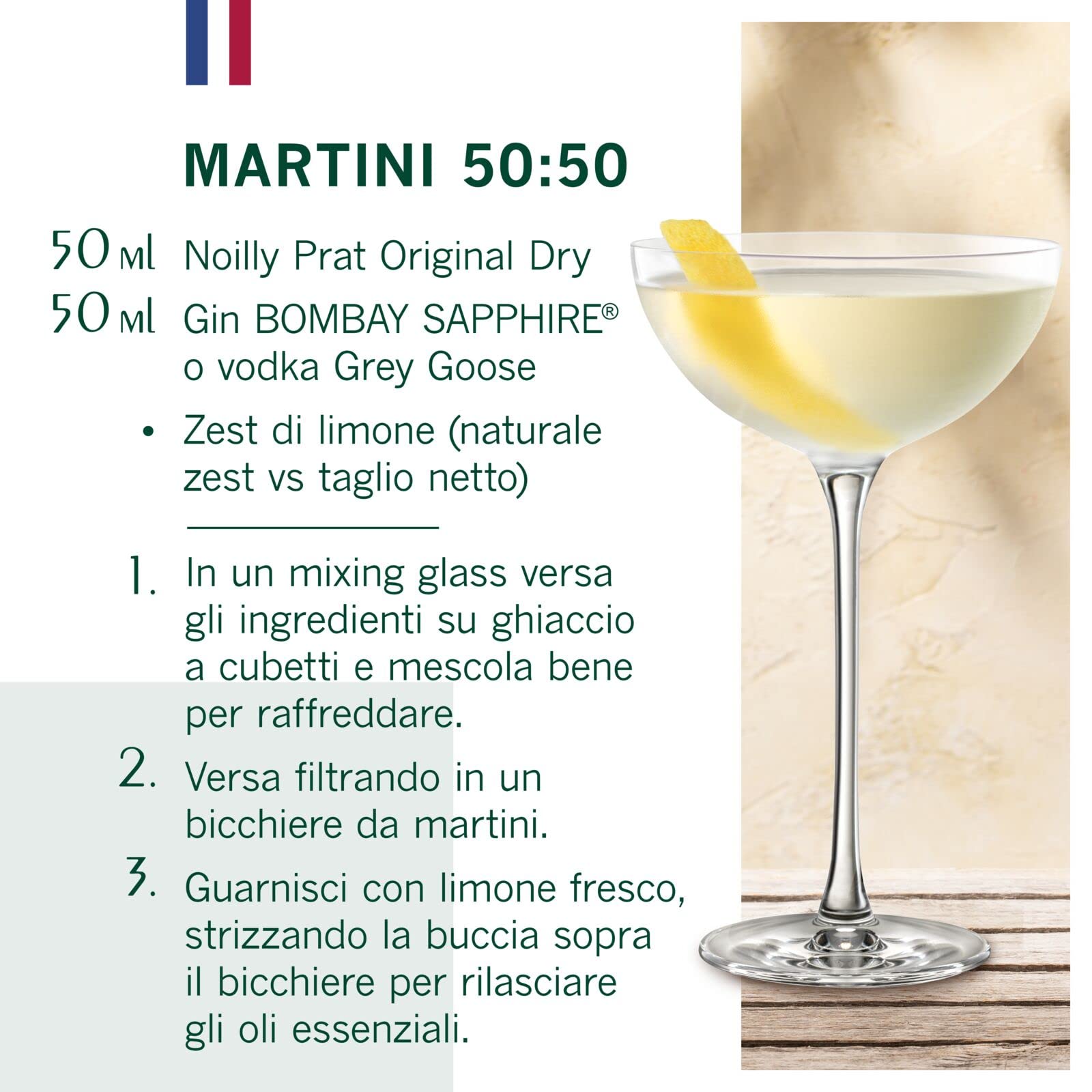 Noilly Prat Original Dry Vermouth, 18% Vol., 75 cl / 750 ml, un aperitivo francese ideale per il cocktail Martini, creato con 20 erbe e spezie come camomilla, coriandolo, arancia e fiori di sambuco
