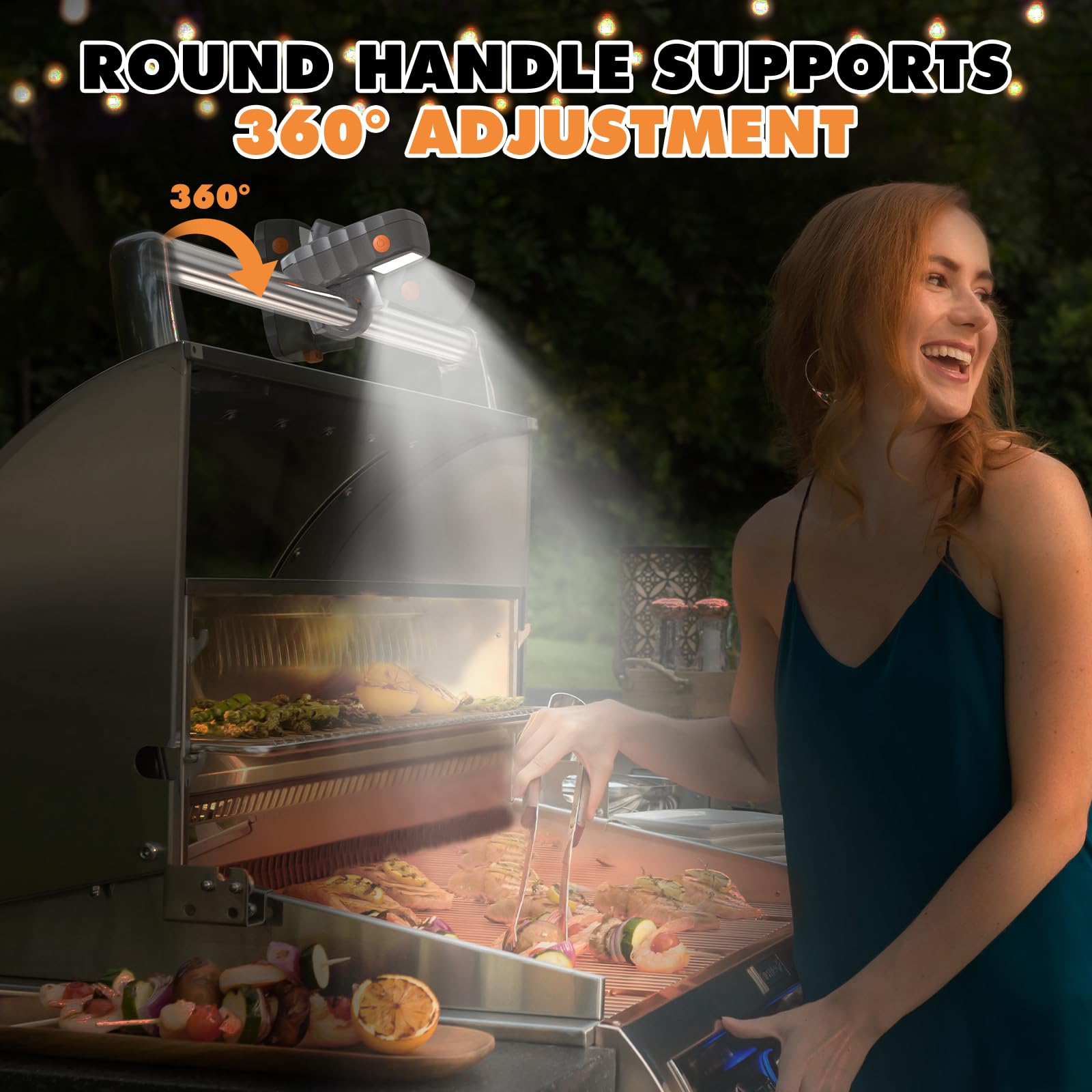2er-Pack Grilllichter Outdoor-Grillzubehör für Blackstone Weber Big Green Egg