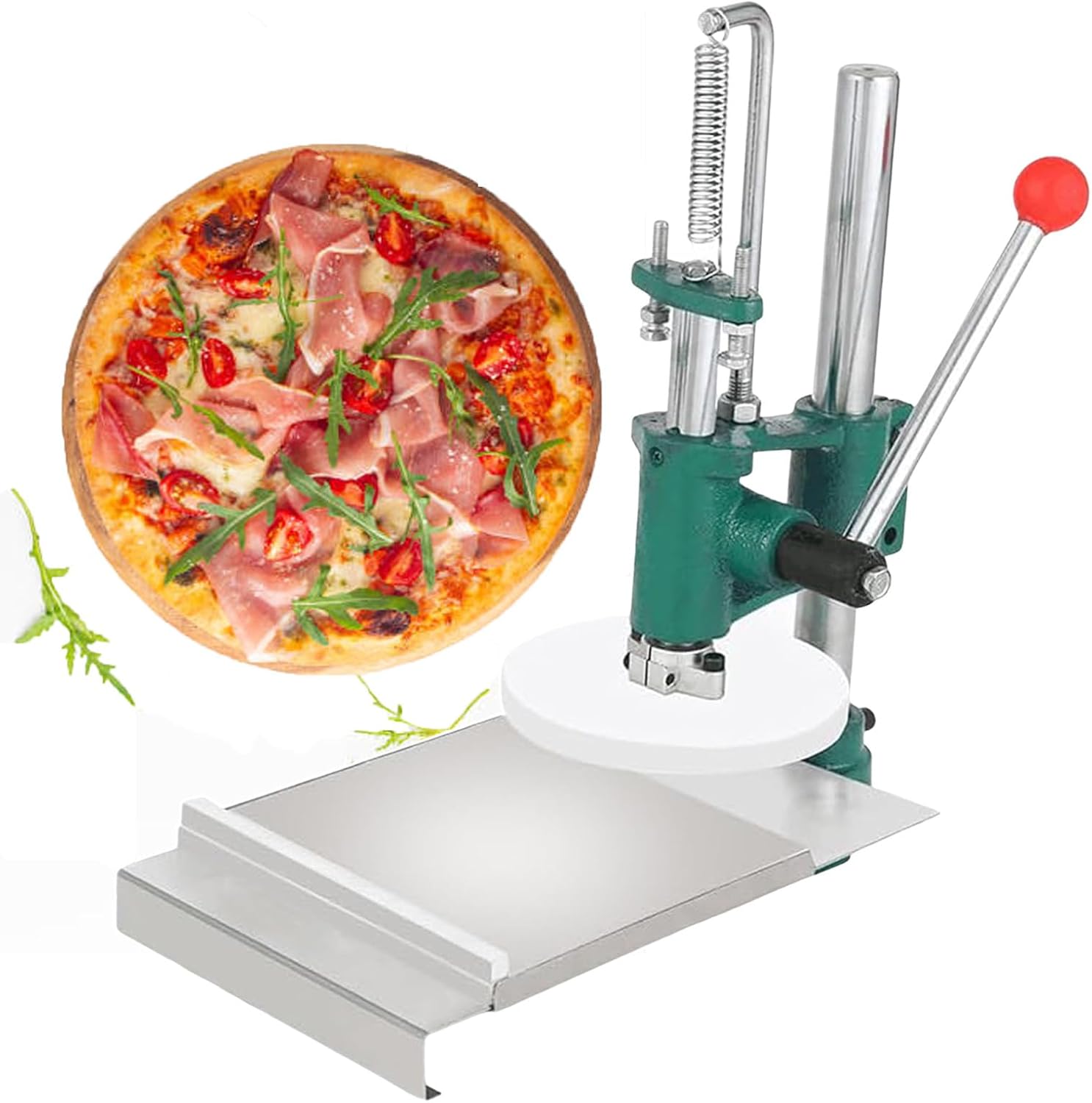 Manual Dough Sheeter Pasta Presses/Multifunctional Hand Pressed Dough Press/with Adjust Dough Thickness & Plate Height, Convenient Pulling Plate/for Pizza Pastry Pie Dough Crust,16cm