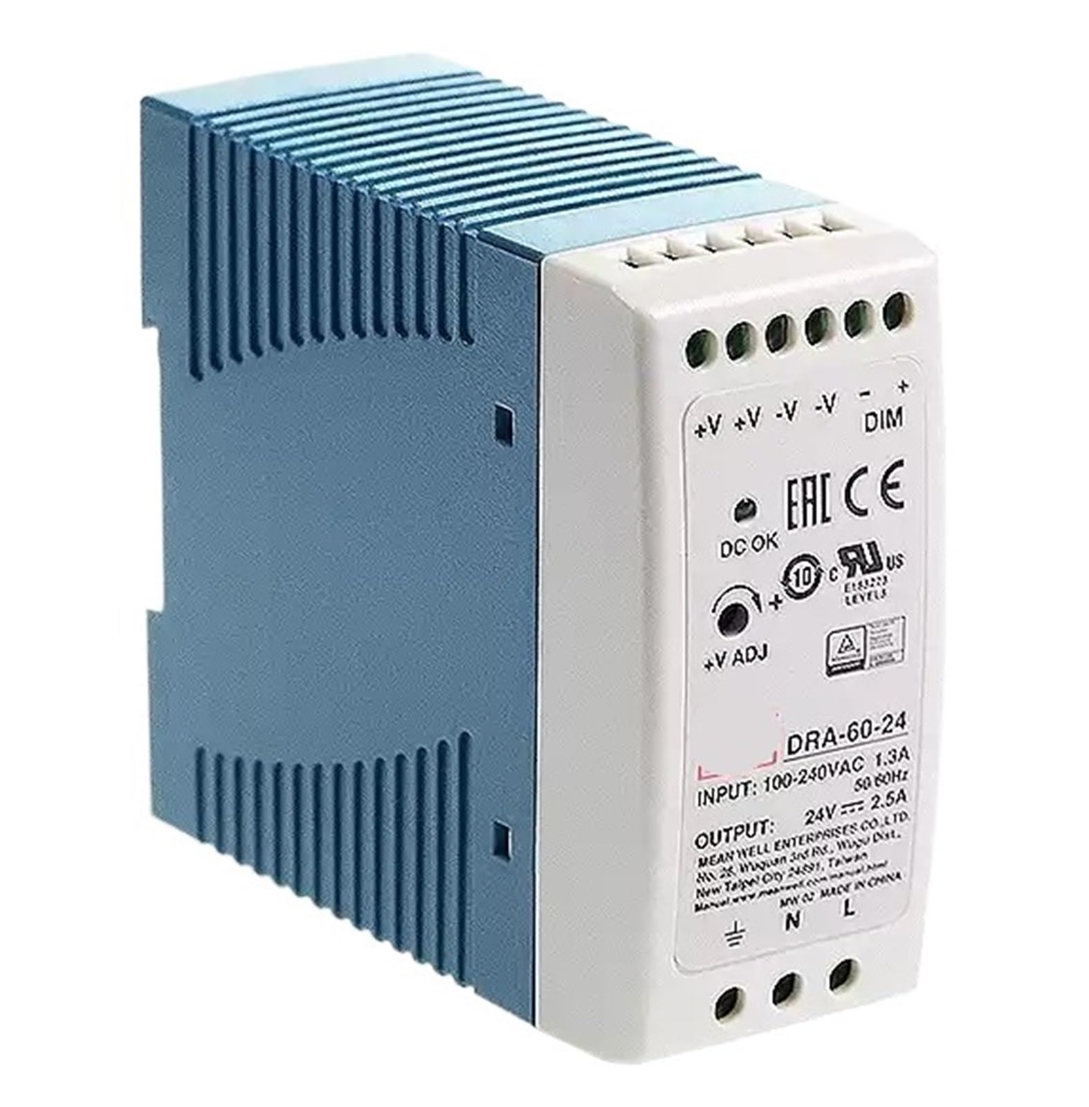 Alimentatore Industriale DRA-60-12 60W 5A 12V Alimentatore Industriale DRA-60-12 60W 5A 12V