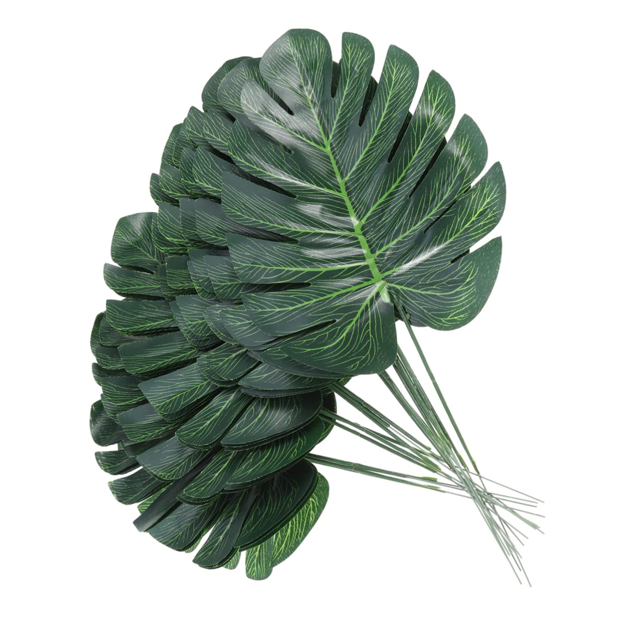 Amosfun 2 Set Di Foglie Tropicali Decorazione Artificiale Foglie Di Monstera Pianta Finta Fiori Di Simulazione Verde Per La Decorazione Dellufficio Domestico 40 Pezzi * 2