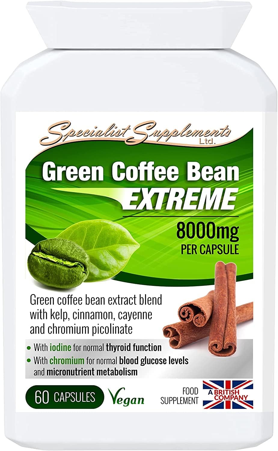 Green Coffee Bean Extreme Weight Loss Formula, 60 Capsules