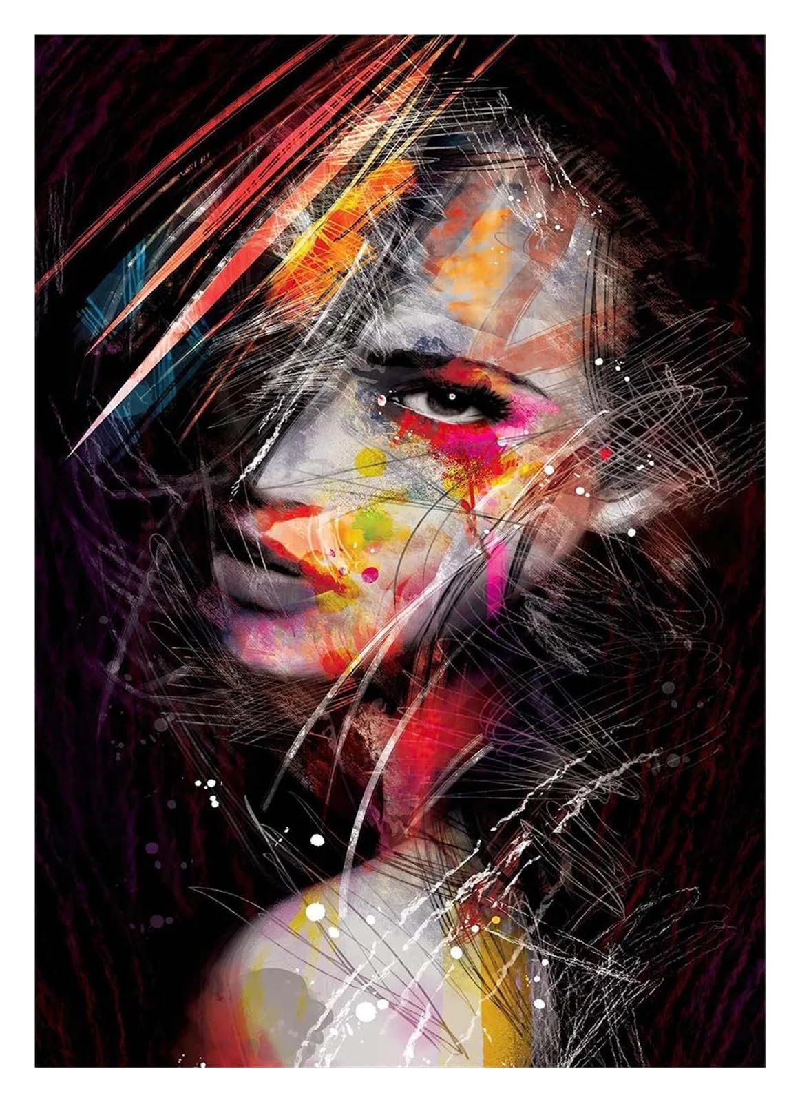 Affiche murale pop moderne pour salon contemporain chic