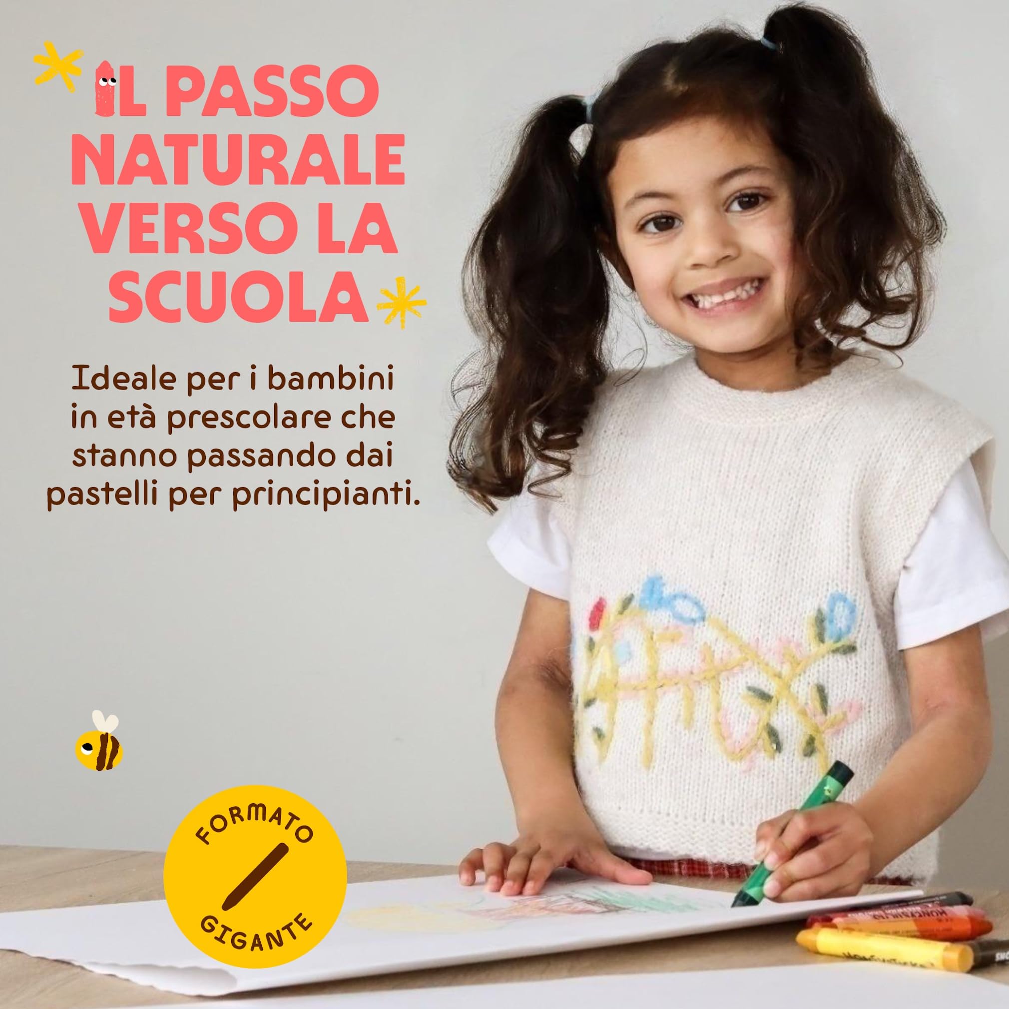 Honeysticks - Pastelli in 100% pura cera d’api (confezione da 8 pezzi, sottili). Naturali, atossici e sicuri per bambini di ogni età. Fatti a mano in Nuova Zelanda.